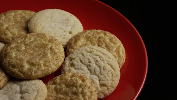 Cinematic, Rotating Shot of Cookies on a Plate - COOKIES