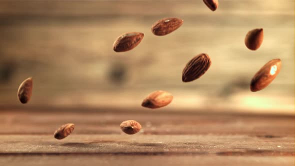 Almonds Fall on the Table