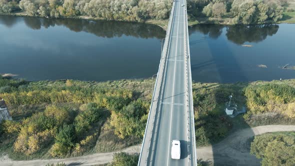 The Movement of Cars on a Twolane Road Bridge From a Birds Eye View