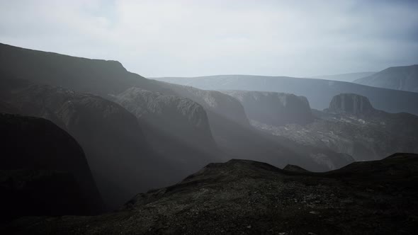 Mountains with Strange Dramatic Sky