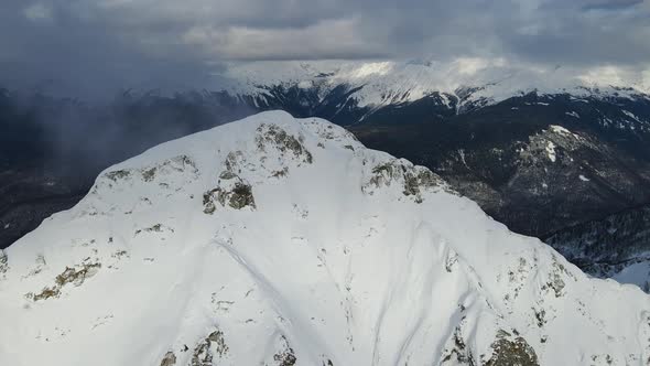 Aerial View of the Aibga Range of the Caucasus Mountain