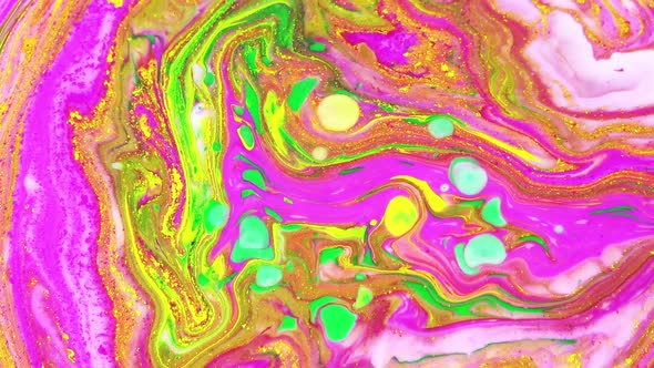 Psychedelic Color Spreading Paint Swirling