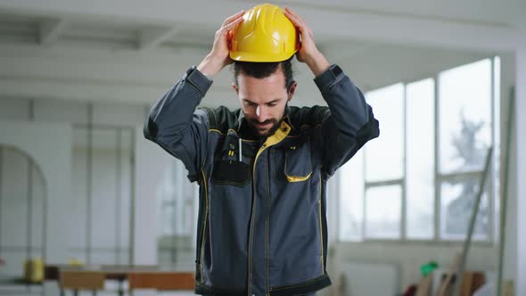 Modern Construction Site Posing in Front of the