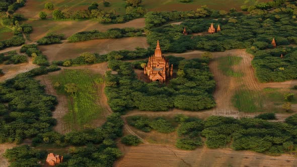 Flying over the amazing landscape of Myanmar