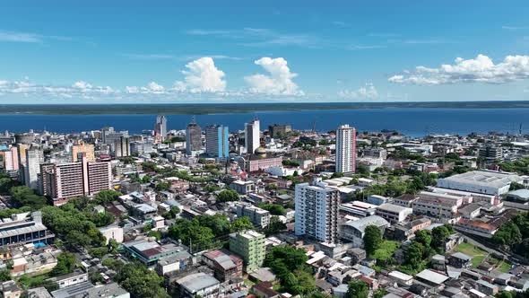 Downtown Manaus Brazil. Manaus Amazonas. Cityscape Tourism landmark.