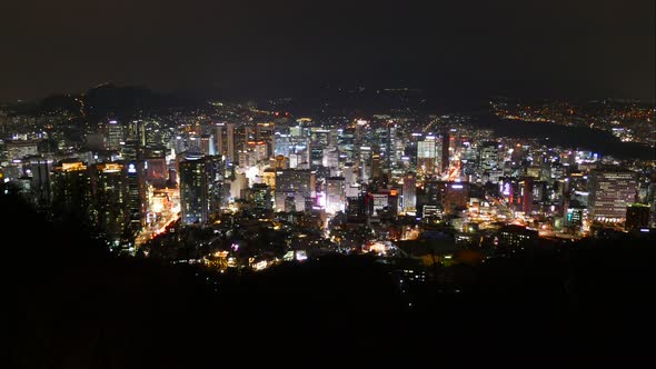 Time lapse of Seoul city in South Korea