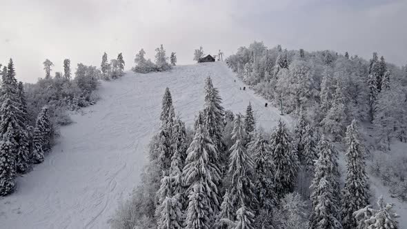 Aerial View of Ski Slope