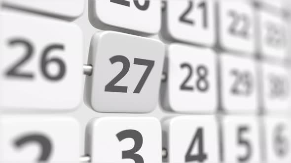 27 Date on the Turning Calendar Plate