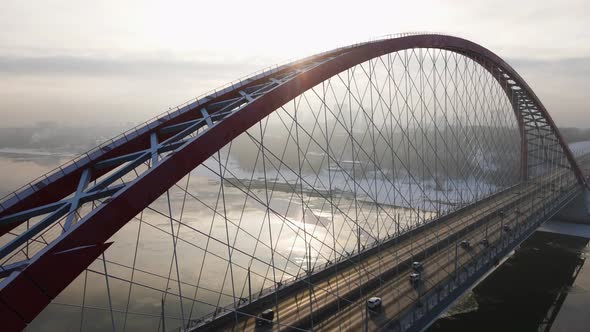 Pouring Sunlight Over the Bases of the Bridge