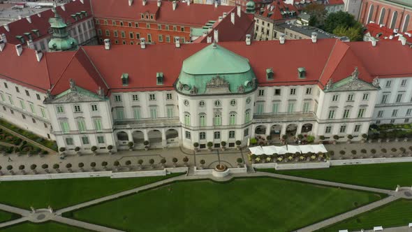 Aerial View of the Old Town in Warsaw Poland