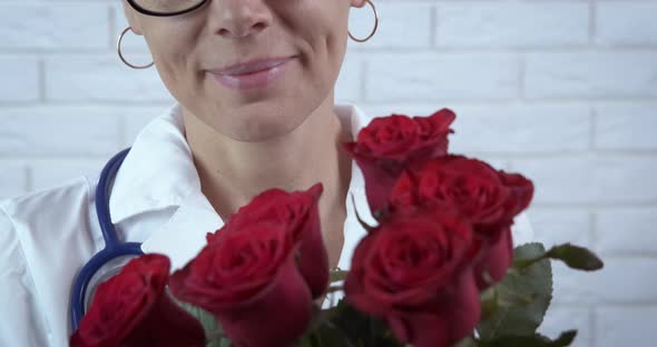 Doctor with Flower Present