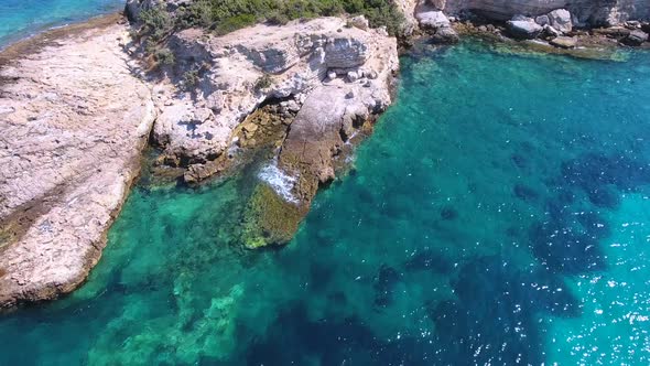 Rocky and Stony Seashore in Untouched Sea