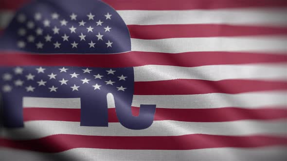 Republican Flag With Stripes Front