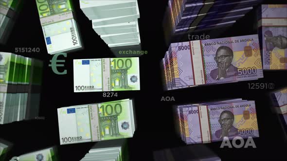 Euro and Angola Kwanza money exchange loop