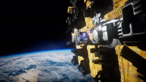 Spaceships in Space 3D Rendering alt