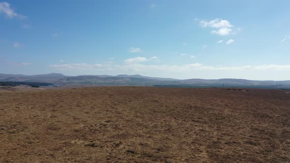 Flying Above Peatbog By Glenties in County Donegal  Ireland