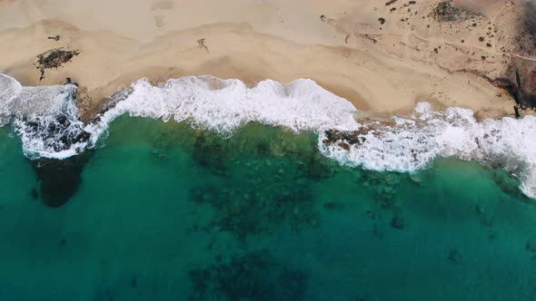 Scenic View of Papagayo Beach on Island of Lanzarote