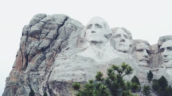 Mt. Rushmore National Memorial Is Located in Southwestern South Dakota, USA, Panoramic View