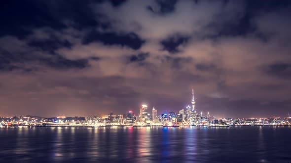 Auckland at night timelapse