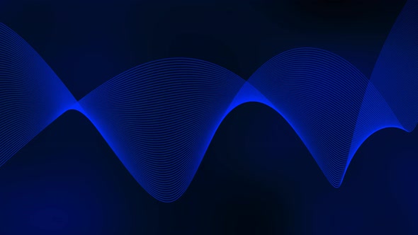 Blue Color Background Line Wave Animation
