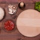 Top view of making a pizza  - stop motion animation - VideoHive Item for Sale