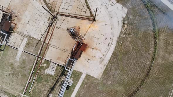 Tower Flaring Associated Gas Petrochemical Plant