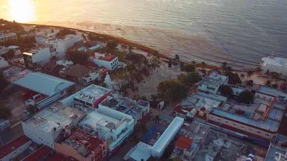 4k 24fps Drone Shoot Of Playa Del Carmen Twon Anbeach In Sunrise 1