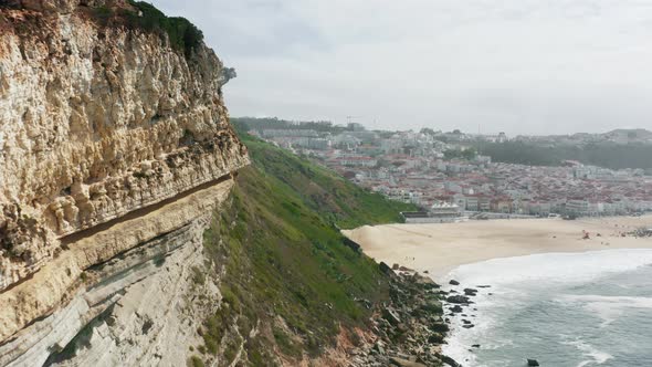 Picturesque Scenery of Small Charming Village As Seen From the Rocky Hillside