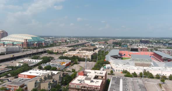 Aerial View of Downtown Houston Skyline