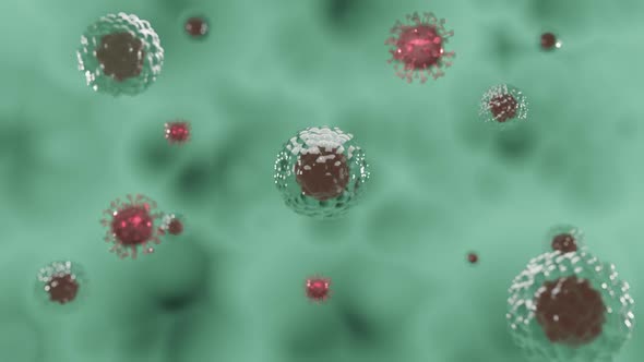 Floating Virus Cells