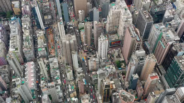 Top view of Hong Kong city