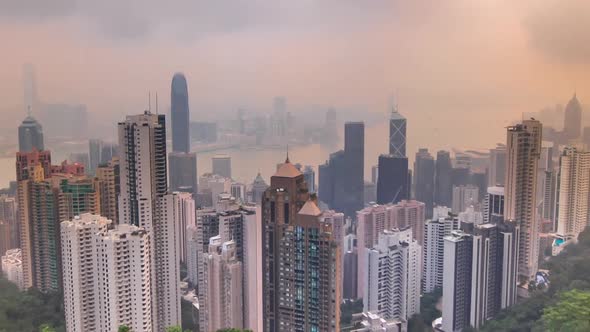 The Famous View of Hong Kong From Victoria Peak Timelapse