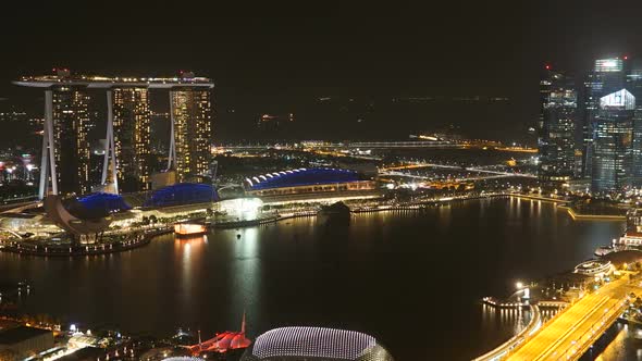 Time lapse of Building in Singapore city