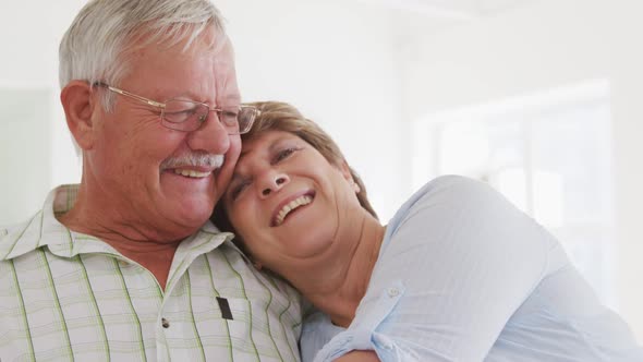 Caucasian senior couple spending time together socialising before their ballroom dancing class