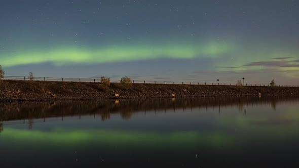 Timelapse of the Aurora Boreal Northern Lights in Finland