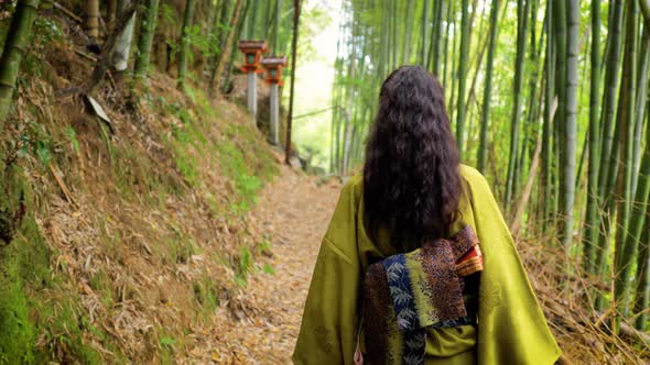 Japanese woman in Kyoto Japan