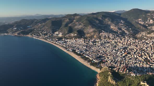 Panoramic Alanya Turkey Aerıal Vıew 4 K