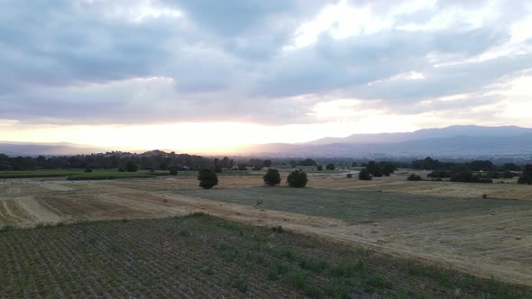 Rural View Sunset 