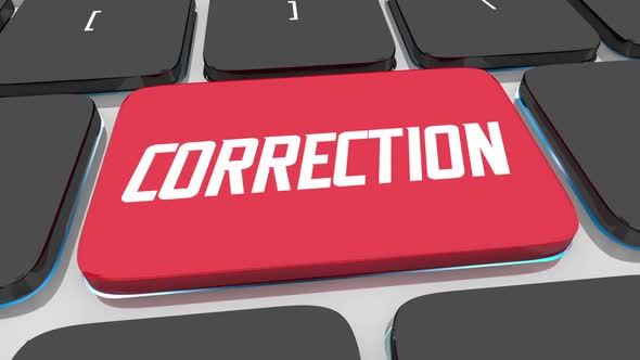 Correction Computer Keyboard Button Edit Fix Error Correct 3d Animation