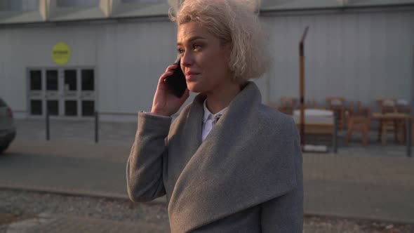 Woman talking on the phone