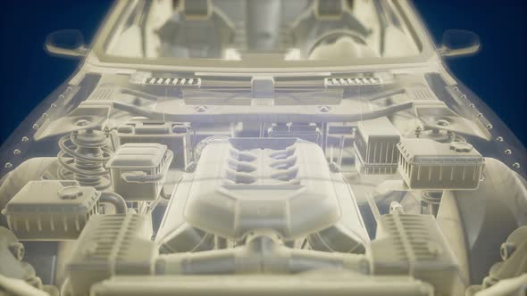 Detailed Car Engine and Other Parts alt