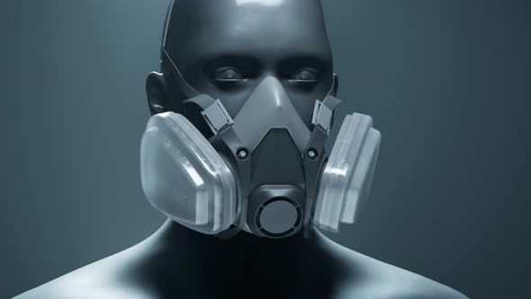 Concept of a respiratory protective mask. COVID protection. How to wear a mask.