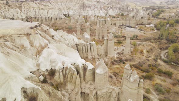 Cappadocia Landscape Aerial View. Turkey. Goreme National Park