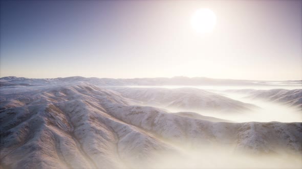 Mountain Landscape with Deep Fog at Morning