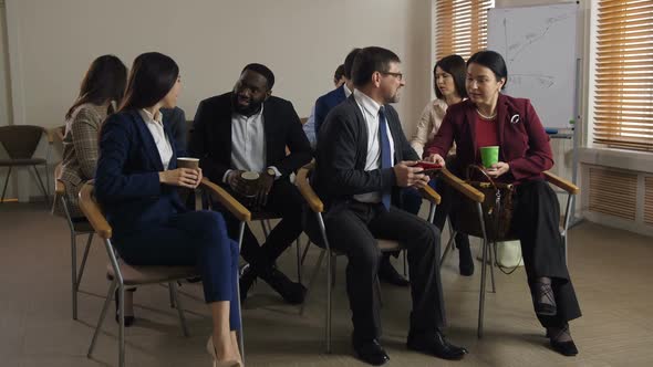 Group of Seminar Listeners During Coffee Break