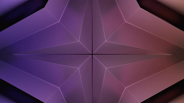 Abstract Star Shaped Kaleidoscopic Pink or Purple Background Seamless Loop