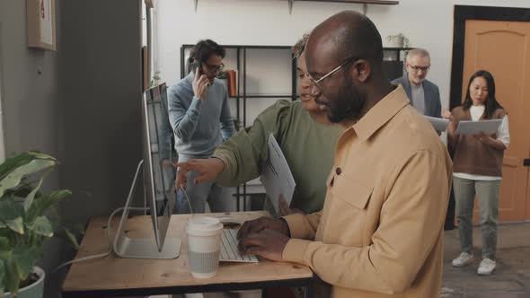 Man Using Computer