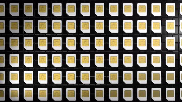 Microchips of a mobile network operator.