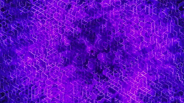 Purple Glowing Polygons