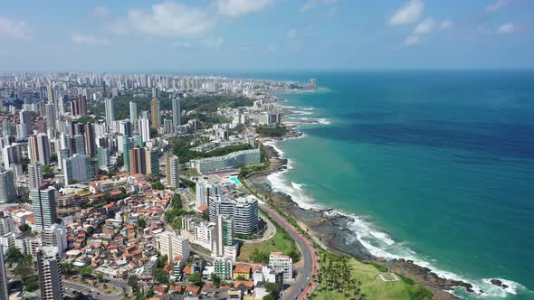 Tropical travel destinations at brazilian northeast. Salvador Bahia Brazil.